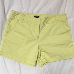 J. Crew City Fit Shorts Size 8 Limoncello